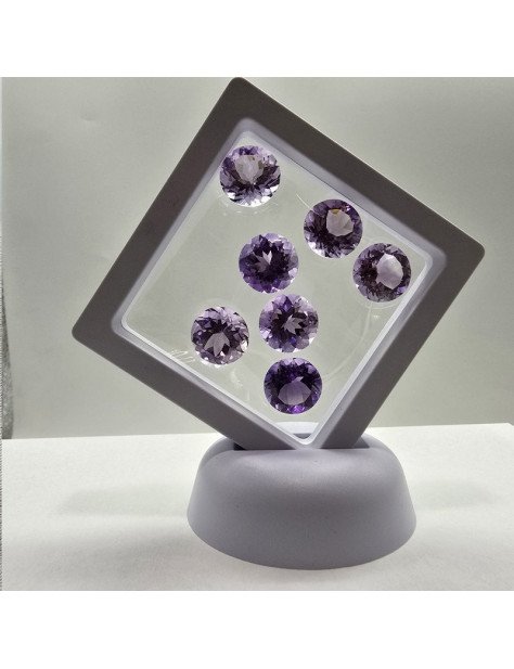 Lotto 7 Ametiste Taglio Rotondo 14 mm - 63,52 ct