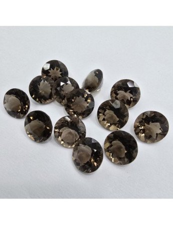 Lotto 8 Quarzi Fumé Taglio Rotondo 14 mm - 110