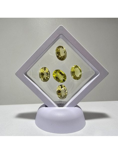 Lotto 5 Quarzi Lemon Taglio Ovale 12 x 16 mm - 43,71 ct