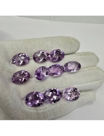 Lotto 10 Ametiste Taglio Ovale 12 x 16 mm - 79,73 ct