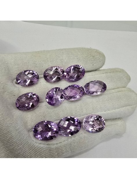 Lotto 10 Ametiste Taglio Ovale 12 x 16 mm - 79,73 ct