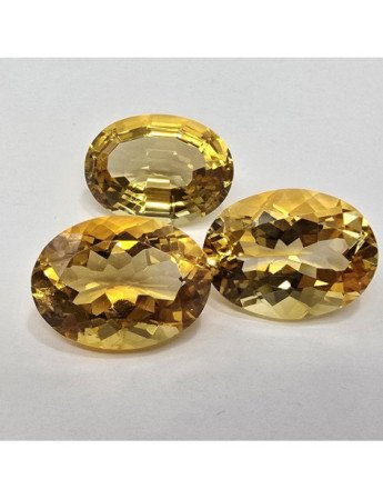 Lotto 3 Citrini Taglio Ovale 12 x 16 mm - 21