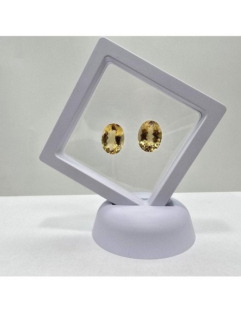 Lotto 2 Quarzi Miele Taglio Ovale 12 x 16 mm - 16,08 ct