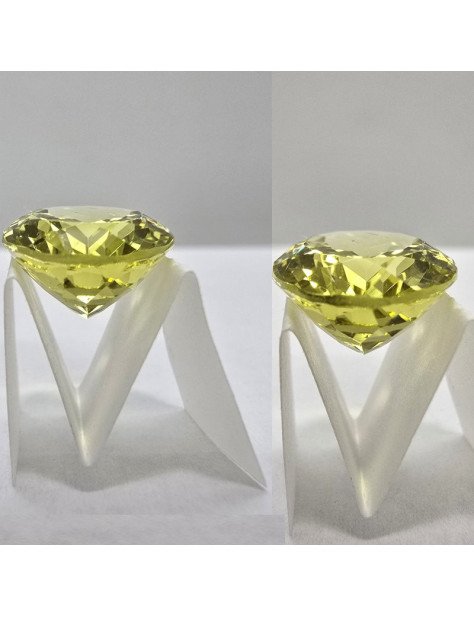 Lotto 2 Quarzi Lemon Taglio Ovale 12 x 16 mm - 16,08 ct