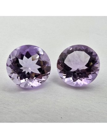 Lotto 2 Ametiste Taglio Rotondo 12 mm - 10