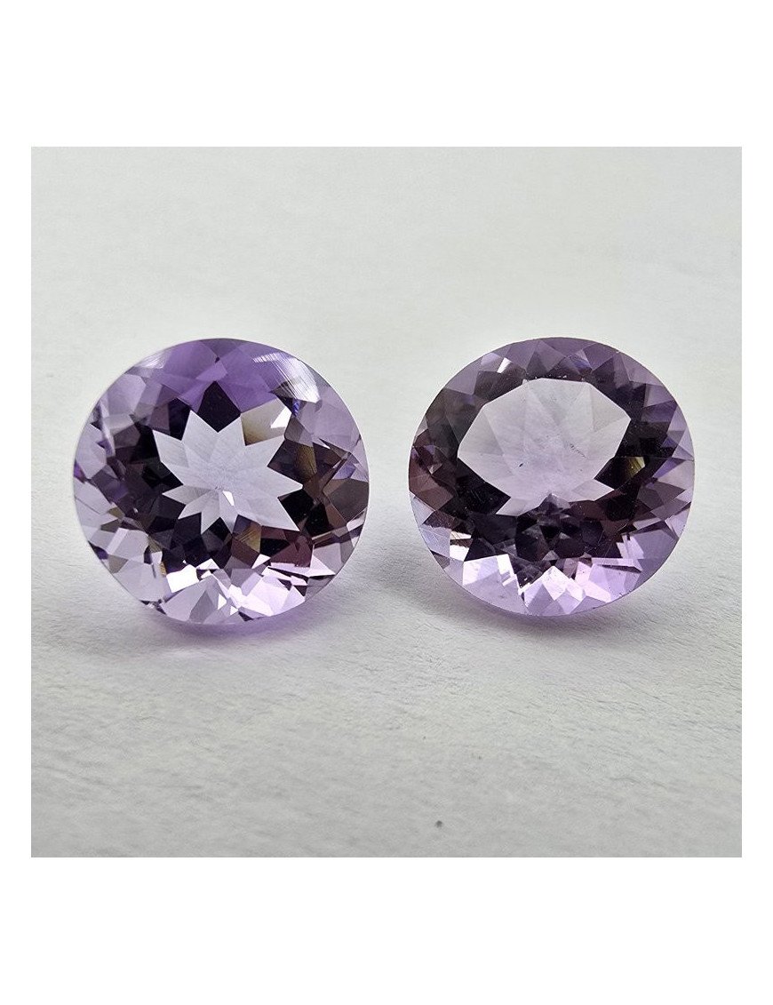 Lotto 2 Ametiste Taglio Rotondo 12 mm - 10
