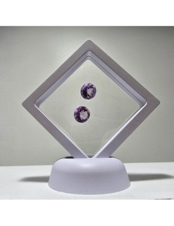 Lotto 2 Ametiste Taglio Rotondo 12 mm - 10,92 ct