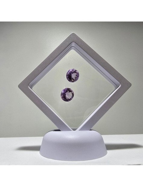 Lotto 2 Ametiste Taglio Rotondo 12 mm - 10,92 ct