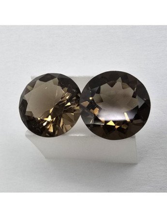 Lotto 2 Quarzi Fumé Taglio Rotondo 12 mm - 10